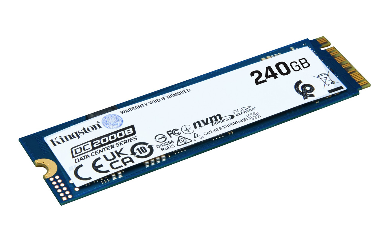 Kingston Technology 240G DC2000B PCIe 4.0 M.2 2280 Enterprise SSD (Non-Heatsink) - SEDC2000BYM8/240G , SEDC2000BYM8/240G