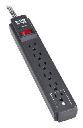 Eaton TLP66UCLAMP surge protector Black 6 AC outlet(s) 120 V 35.4" (0.9 m) , TLP66UCLAMP