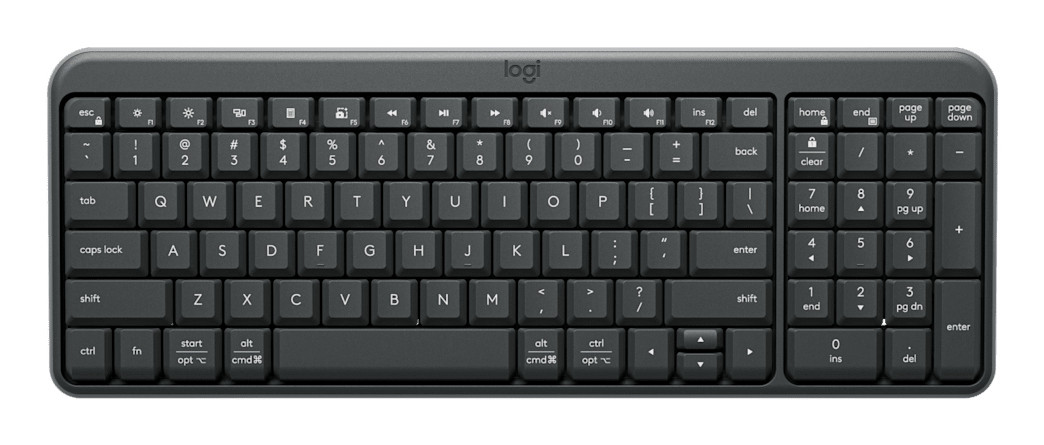 Logitech K250 Compact Bluetooth keyboard Universal RF Wireless + Bluetooth QWERTY US English Graphite - 920-013442 , 920-013442