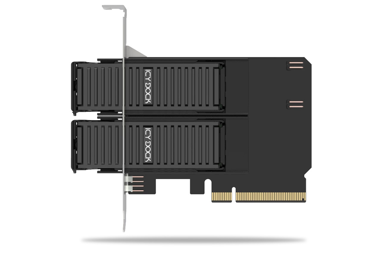 Icy Dock MB312M4P-B interface cards/adapter M.2, PCIe , MB312M4P-B