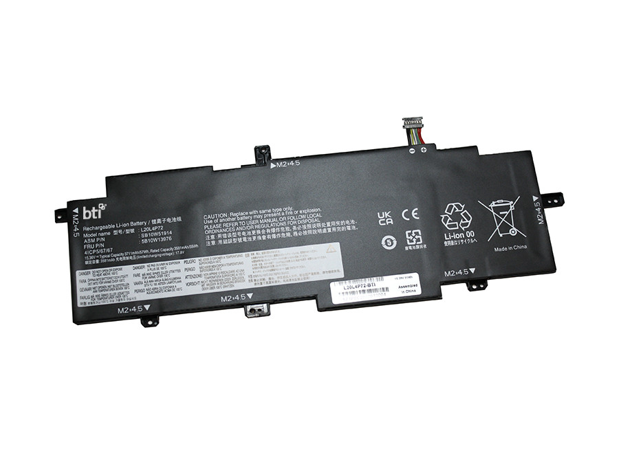 BTI L20L4P72- industrial rechargeable battery Lithium-Ion (Li-Ion) 3711 mAh 15.36 V - L20L4P72-BTI , L20L4P72-BTI