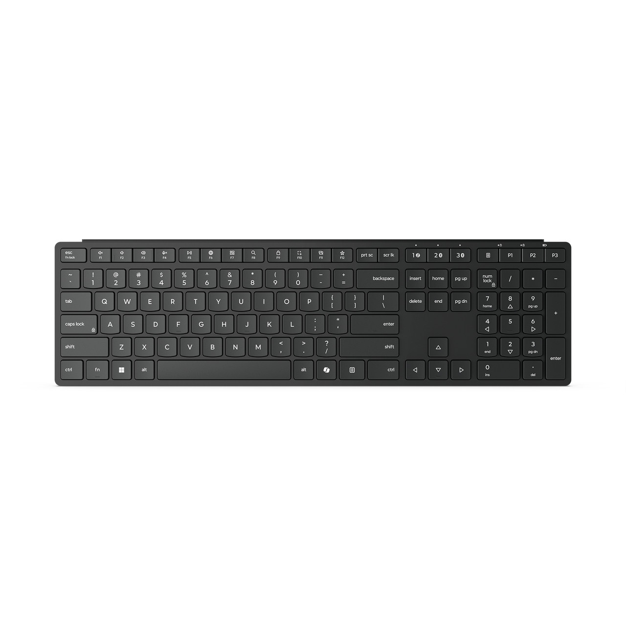 Lenovo Wireless Multi-Mode Pro 6000 keyboard Home/Office RF Wireless + Bluetooth QWERTY US English Black - 4Y41S04659 , 4Y41S04659