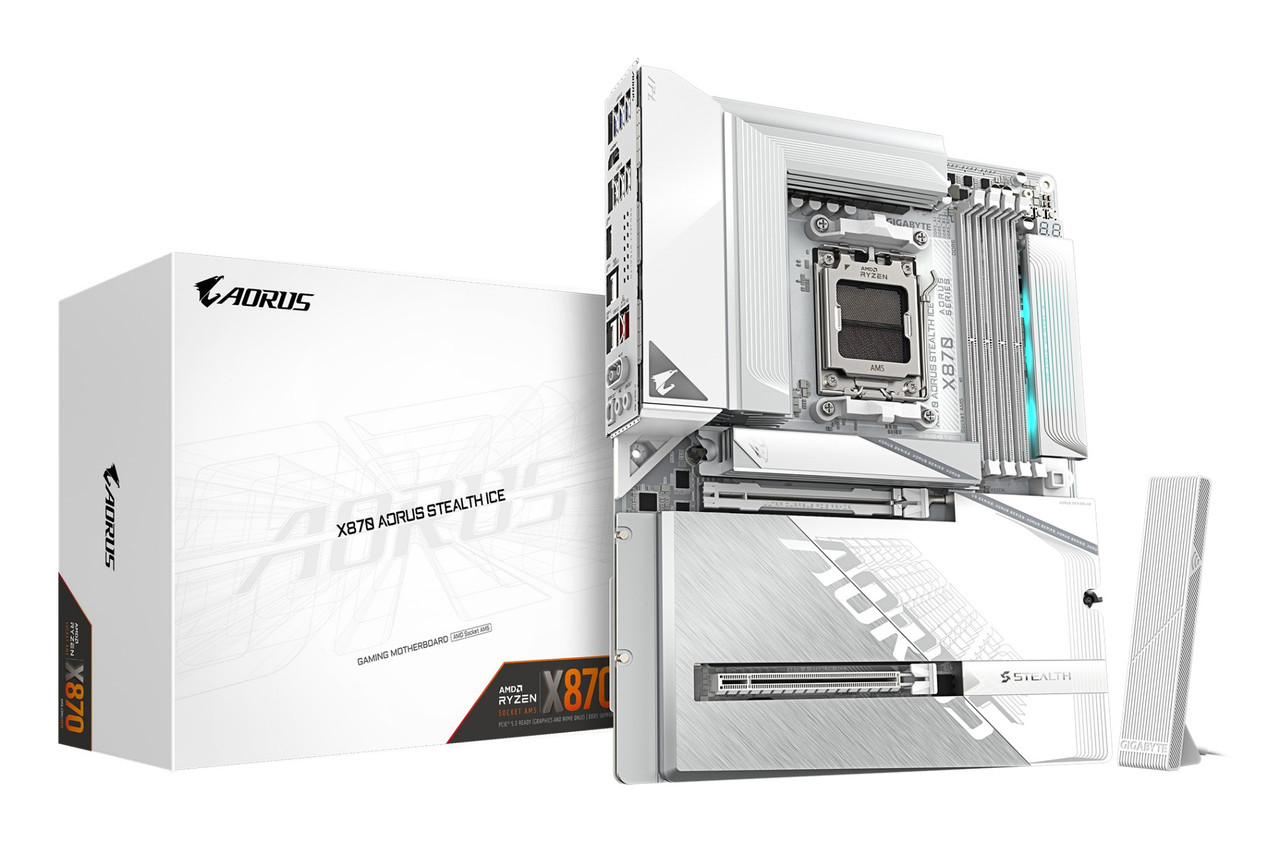 GIGABYTE X870 AORUS STEALTH ICE AMD X870 Socket AM5 ATX , X870 AORUS STEALTH I