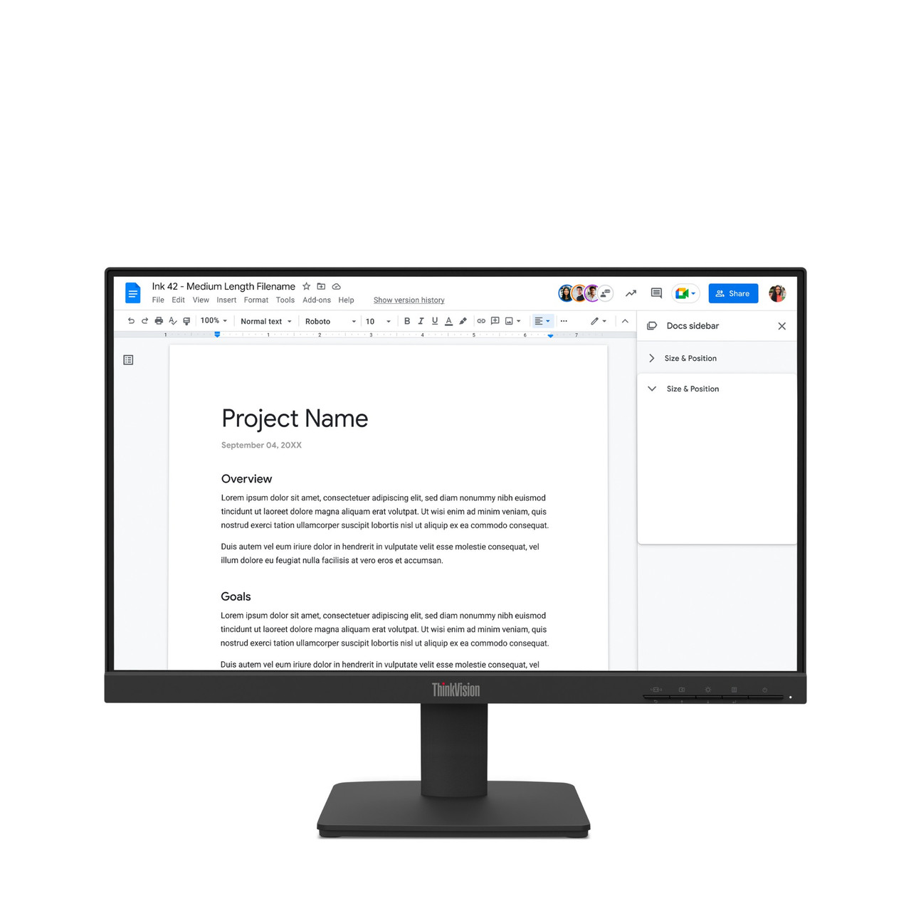 Lenovo ThinkVision S22-4e computer monitor 21.5" 1920 x 1080 pixels Full HD LED Black - 64CBKAT6US , 64CBKAT6US