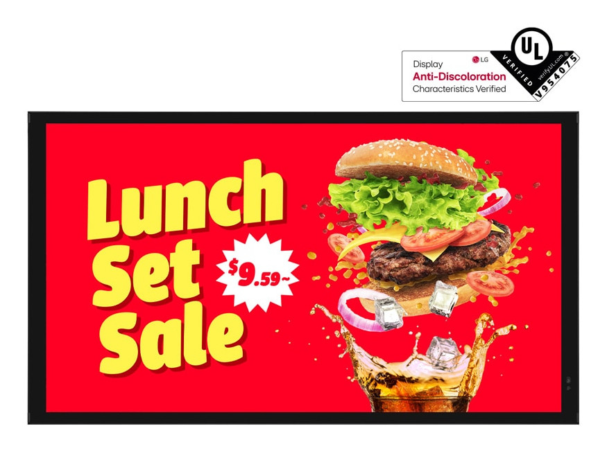 LG 55XE4P-B signage display Digital signage flat panel 55" LED Wi-Fi 4000 cd/m² Full HD Black WebOS 24/7 , 55XE4P-B