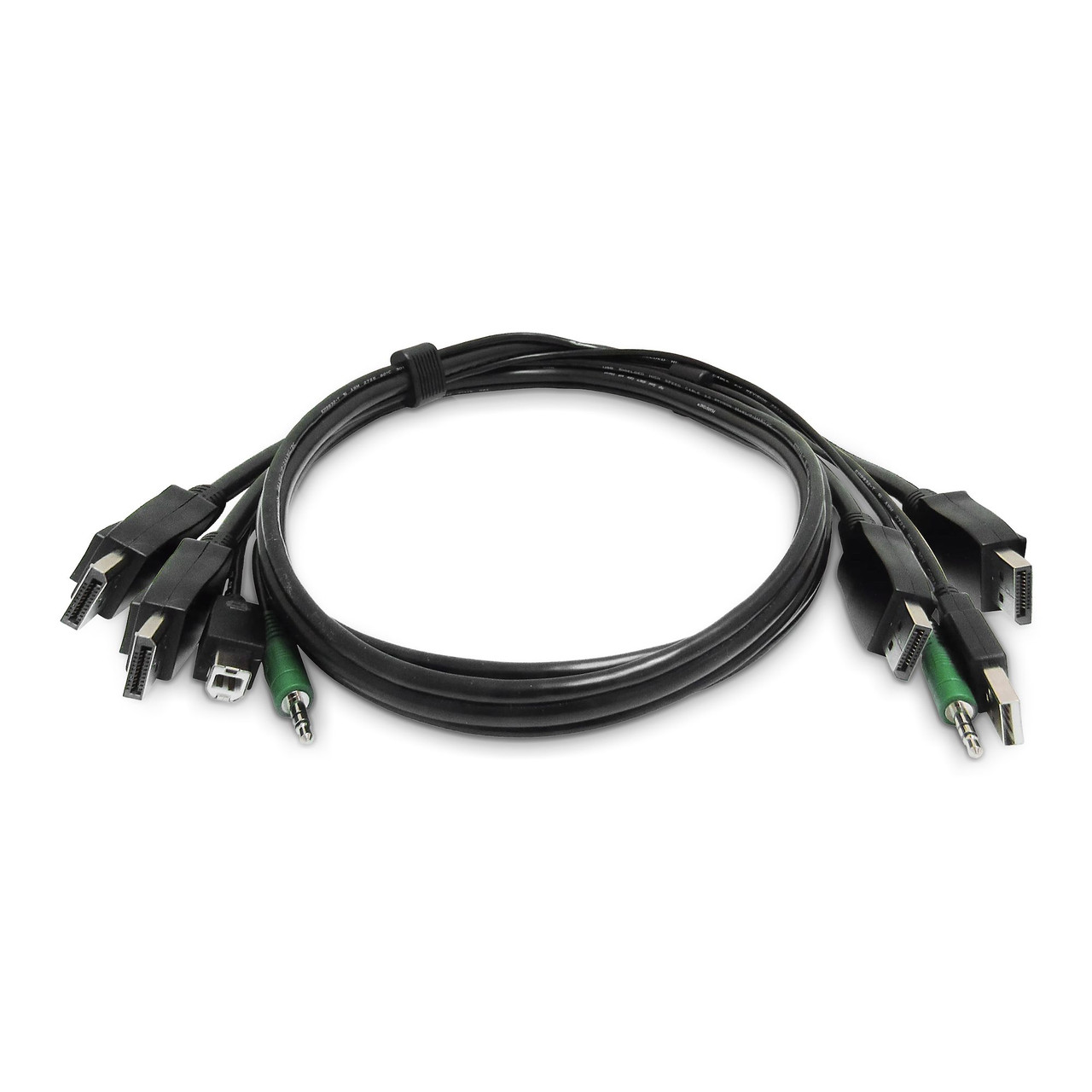 StarTech.com SK2DPMMKVM06-TAA-2U KVM cable Black 70.9" (1.8 m) , SK2DPMMKVM06-TAA-2U