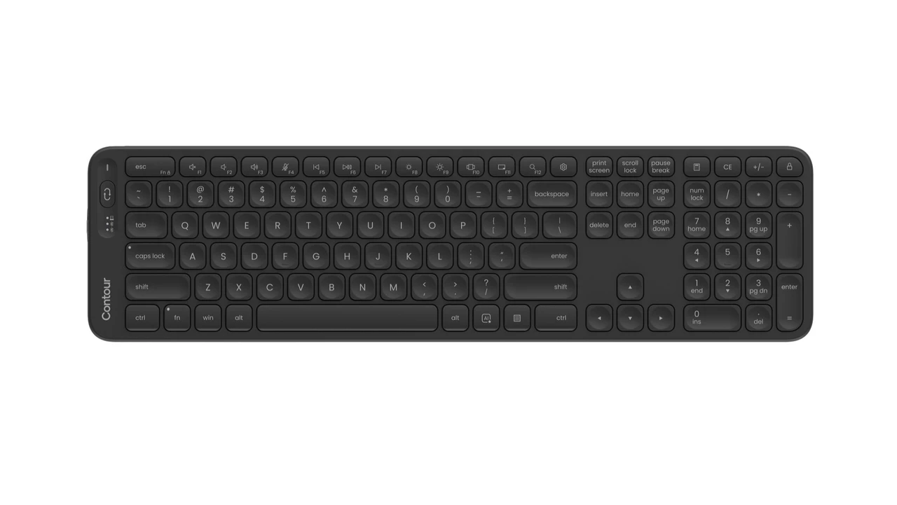 Contour Design Balance keyboard Office RF Wireless + Bluetooth QWERTY US English Black - CDKBBALUS11500 , CDKBBALUS11500