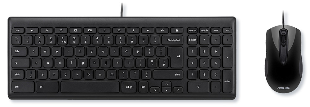 ASUS CHROME WD US KBMS keyboard Mouse included Universal USB QWERTY US English Black - CHROMEWDUSKBMS , CHROMEWDUSKBMS