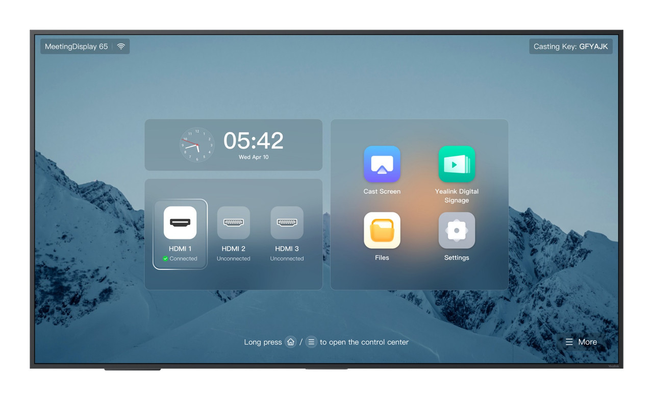 Yealink MeetingDisplay 65'' 65" IPS 3840 x 2160 pixels - 1203690 , 1203690