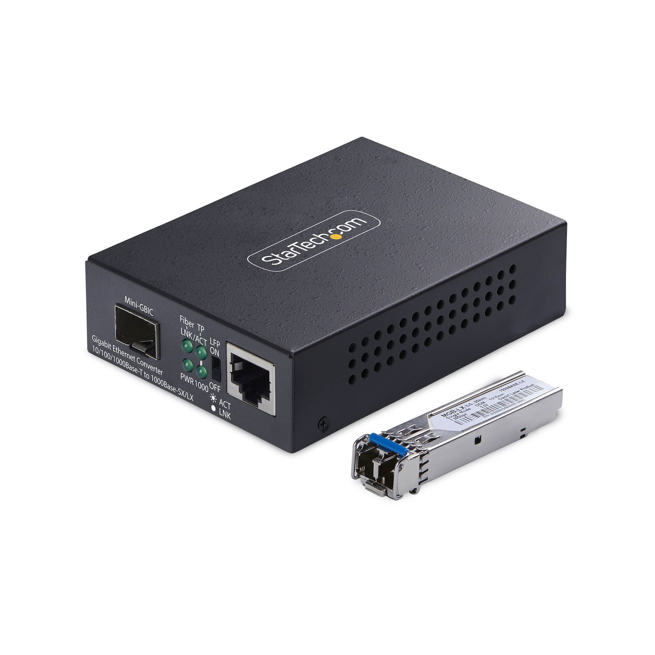 StarTech.com MCM1110SMLC40 network media converter 2000 Mbit/s 1310 nm Single-mode Black , MCM1110SMLC40