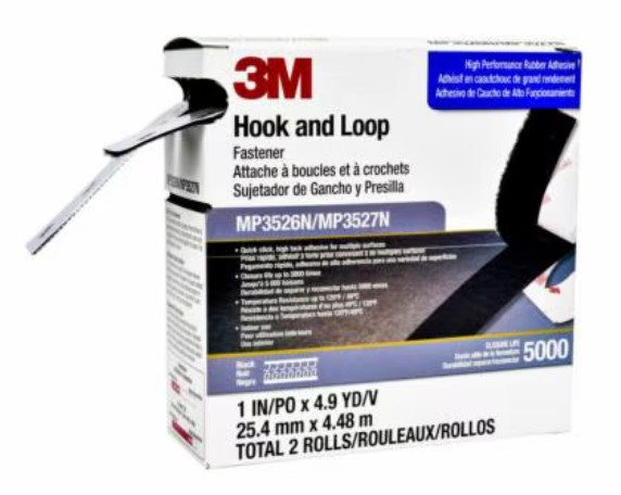 3M MP3526N/MP3527N hook/loop fastener Nylon Black, White 5 pc(s) , MP3526N/MP3527N