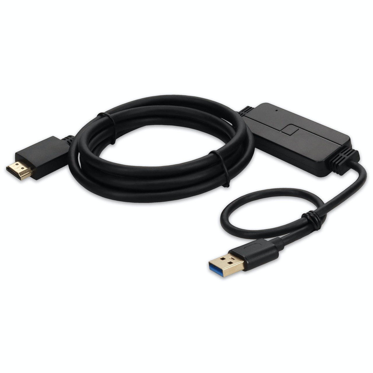 AddOn Networks USB32HDMI2M video cable adapter 78.7" (2 m) USB Type-A HDMI Black , USB32HDMI2M