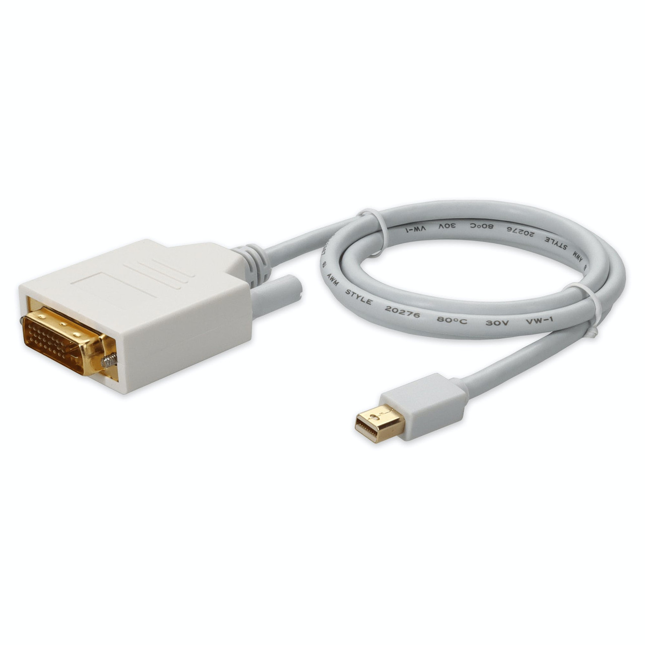 AddOn Networks MINIDP2DVIDSL3FW video cable adapter 35.8" (0.91 m) Mini DisplayPort DVI-D White , MINIDP2DVIDSL3FW