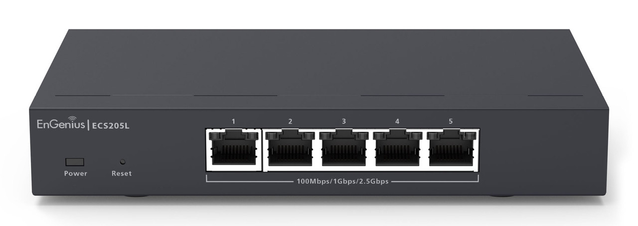 EnGenius ECS205L network switch Managed L2 2.5G Ethernet (100/1000/2500) Black , ECS205L