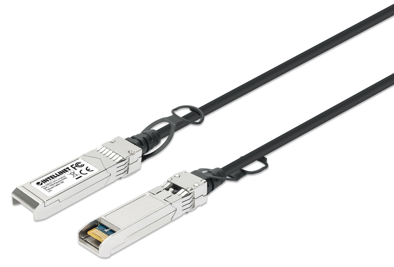 Intellinet 508391 InfiniBand/fibre optic cable 39.4" (1 m) SFP+ Black, Silver , 508391