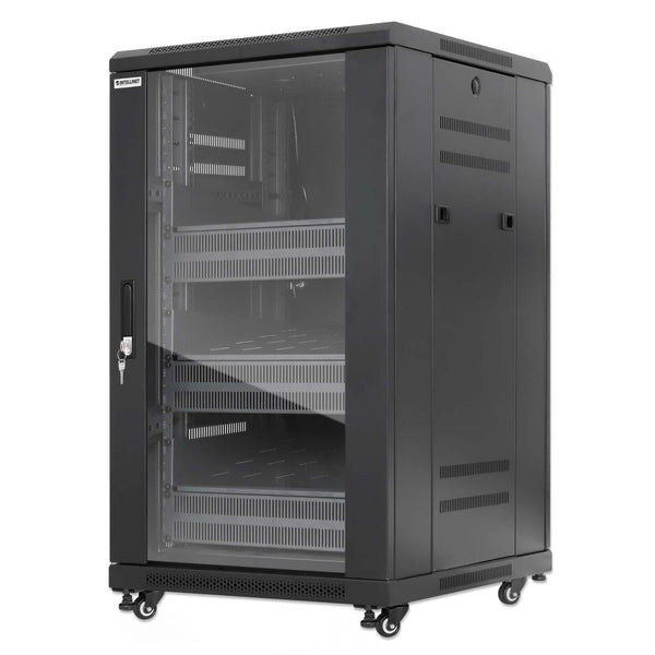Intellinet 716222 rack cabinet 18U Freestanding rack Black , 716222