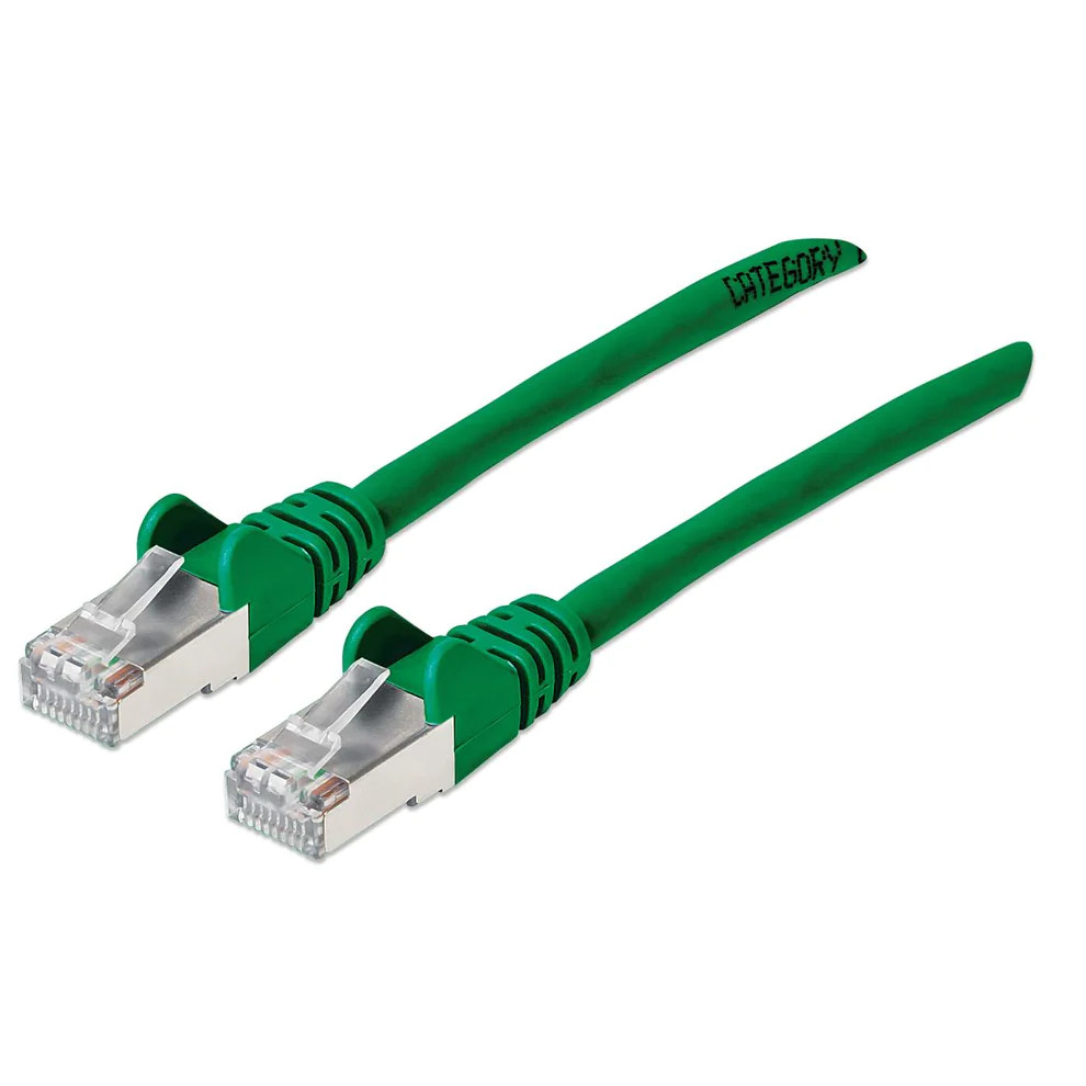 Intellinet IEC-C6AS-GR-25 networking cable Green 295.3" (7.5 m) Cat6a U/UTP (UTP) - 743396 , 743396