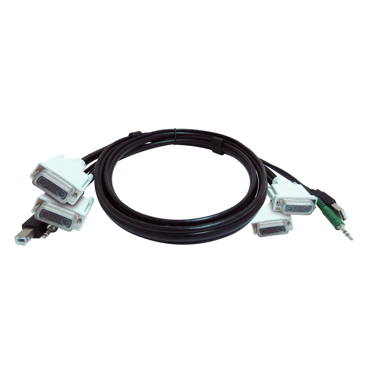 Black Box SKVMCBL-2DVI-10TAA KVM cable Black, White 119.7" (3.04 m) , SKVMCBL-2DVI-10TAA