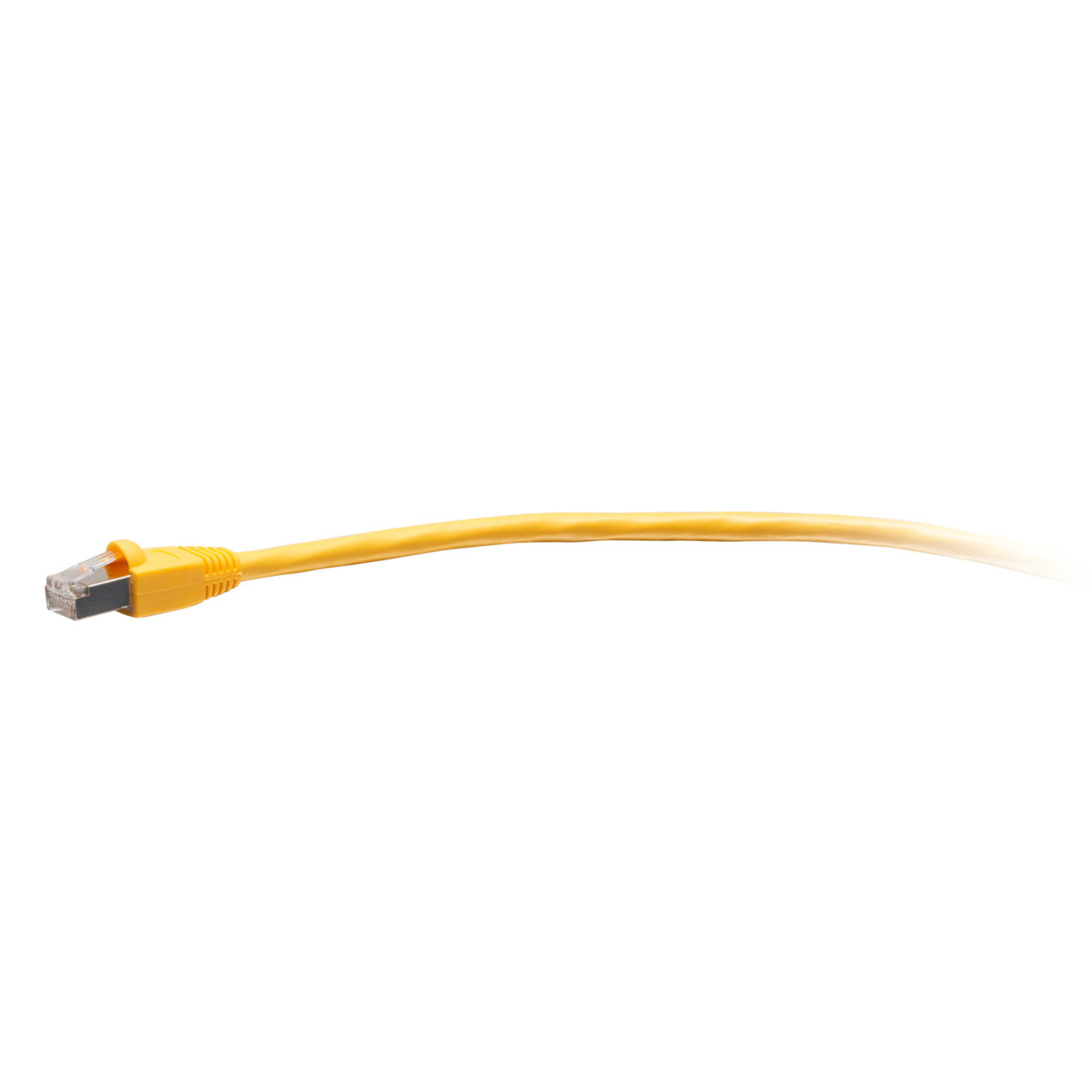 C2G 1ft (0.3m) TAA-Compliant F-Series Cat6 Snagless Shielded (STP) Network Cable - Yellow - C2G43764 , C2G43764