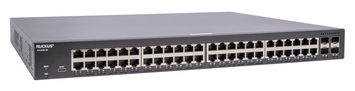 RUCKUS Networks ICX8100-48 network switch Managed Gigabit Ethernet (10/100/1000) 1U Black , ICX8100-48
