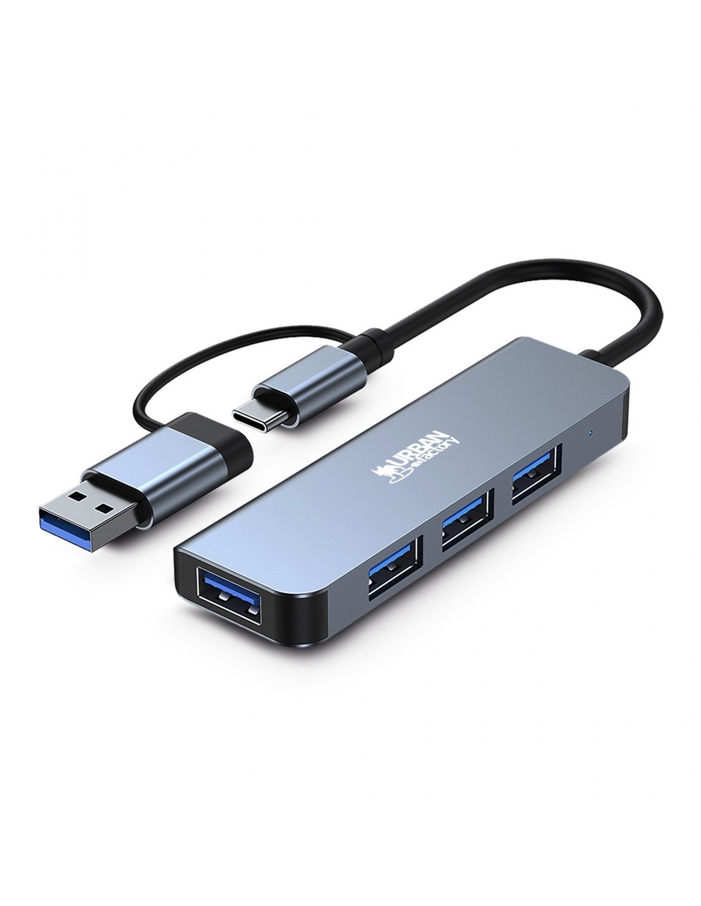 Urban Factory MHC35UF laptop dock/port replicator Wired USB 3.2 Gen 1 (3.1 Gen 1) Type-A Gray , MHC35UF