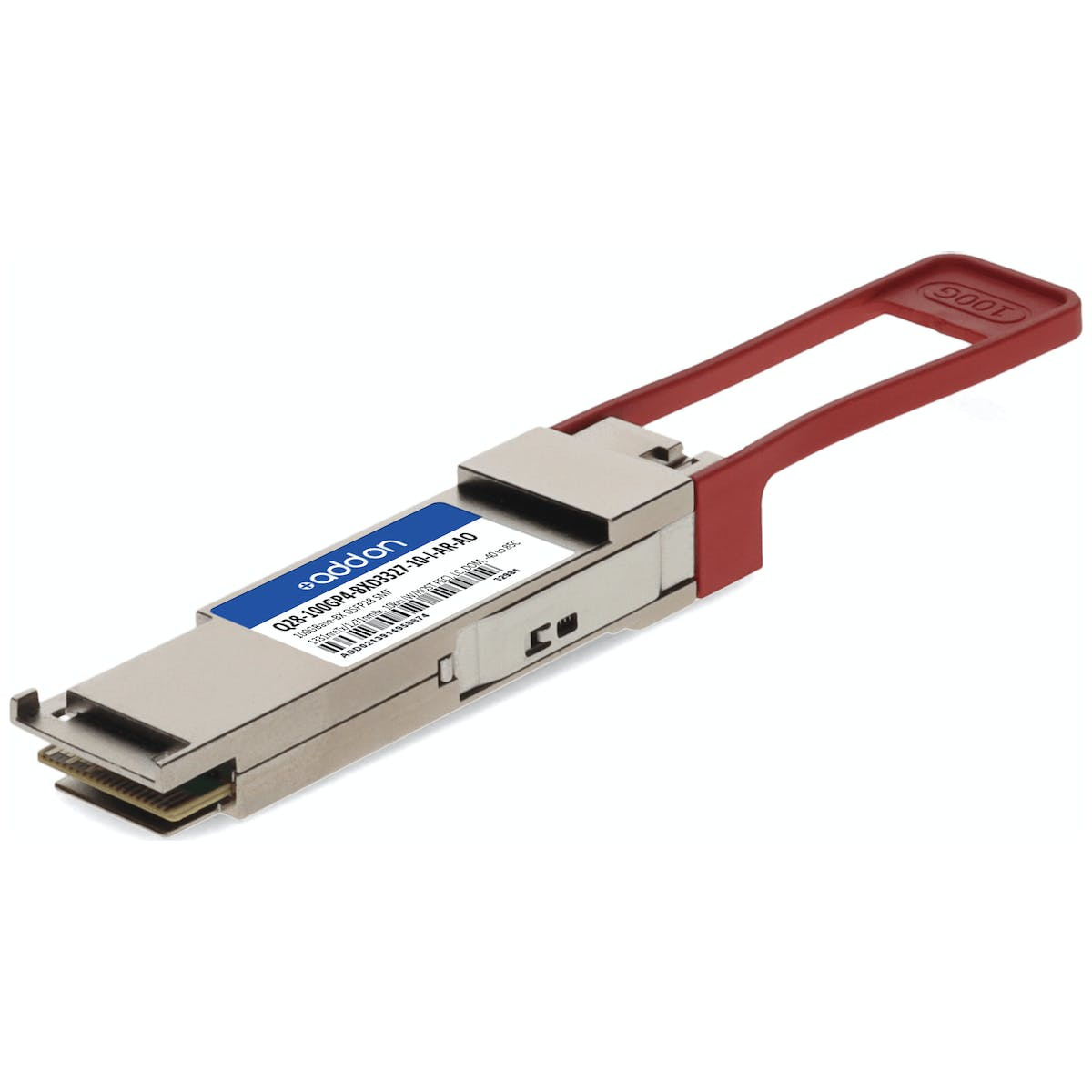 AddOn Networks Q28-100GP4-BXD3327-10-I-AR-AO network transceiver module Fiber optic 100000 Mbit/s QSFP28 , Q28-100GP4-BXD3327-10-I-AR-AO
