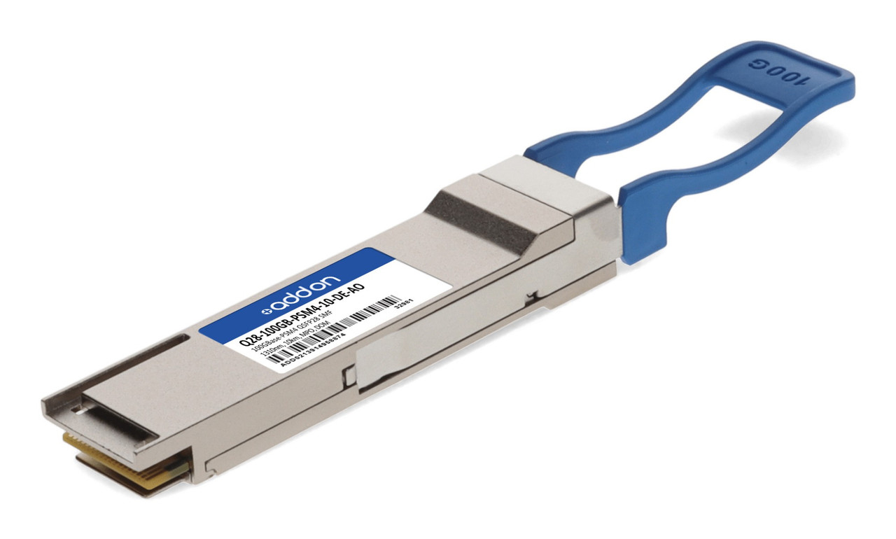 AddOn Networks Q28-100GB-PSM4-10-DE-AO network transceiver module Fiber optic 200000 Mbit/s QSFP28 1310 nm , Q28-100GB-PSM4-10-DE-AO