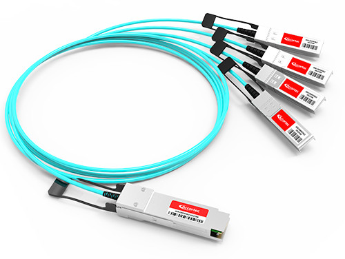 Accortec AOC-Q-S-40G-2M-ACC InfiniBand/fibre optic cable 78.7" (2 m) QSFP+ 4x SFP+ Aqua color , AOC-Q-S-40G-2M-ACC