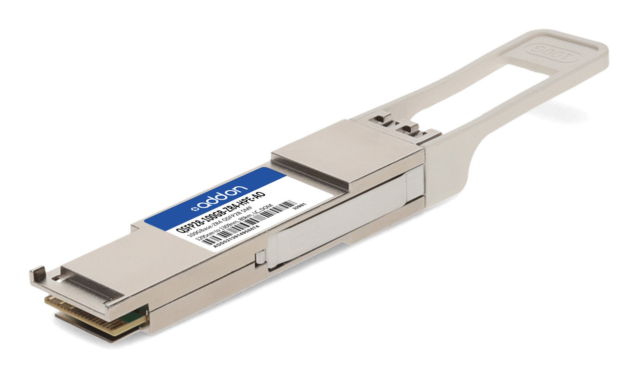 AddOn Networks QSFP28-100GB-ZR4-HPE-AO network transceiver module Fiber optic 100000 Mbit/s , QSFP28-100GB-ZR4-HPE-AO