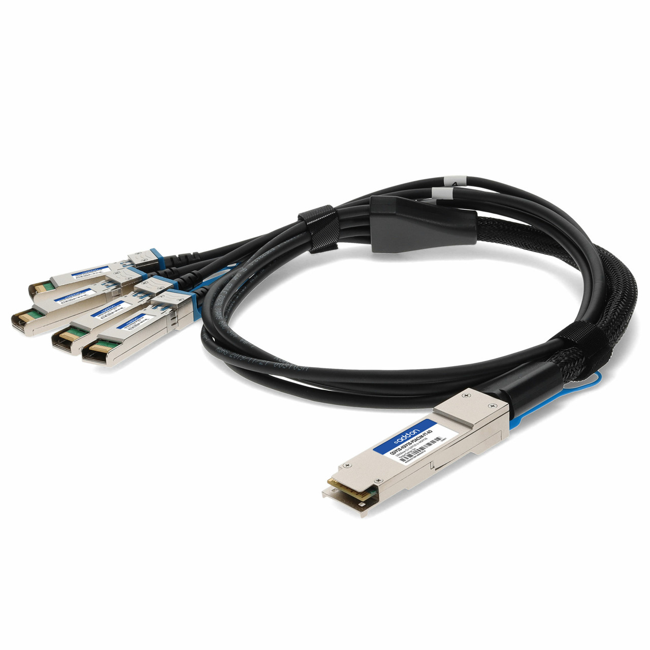 AddOn Networks QSFP28-4SFP28-PDAC5M-FT-AO InfiniBand/fibre optic cable 196.9" (5 m) 4x SFP28 DAC Black , QSFP28-4SFP28-PDAC5M-FT-AO