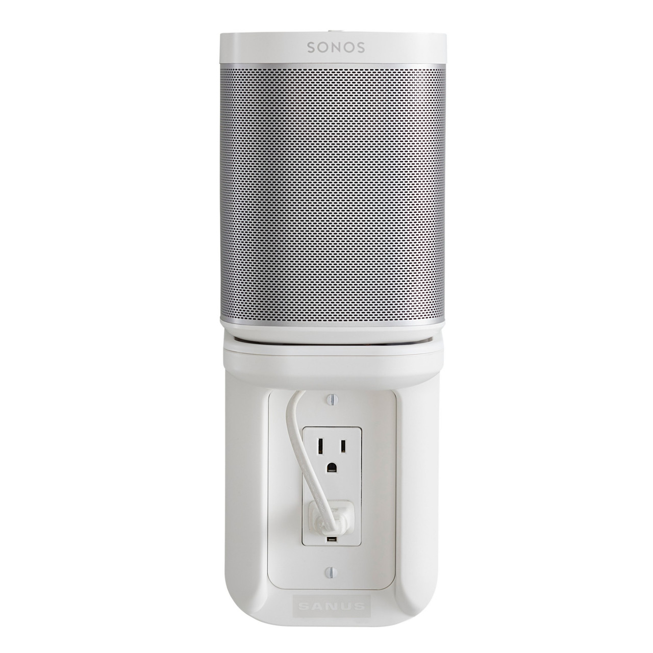 SANUS Outlet Shelf (White) for Electronics and Speakers up to 10 lbs - WSOS1-W1 , WSOS1-W1