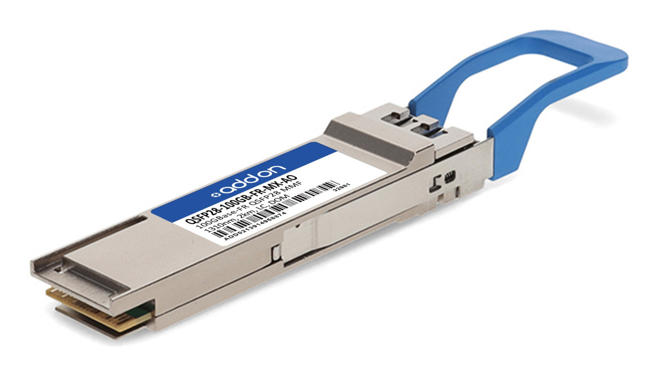 AddOn Networks QSFP28-100GB-FR-MX-AO network transceiver module Fiber optic 100000 Mbit/s 1310 nm , QSFP28-100GB-FR-MX-AO