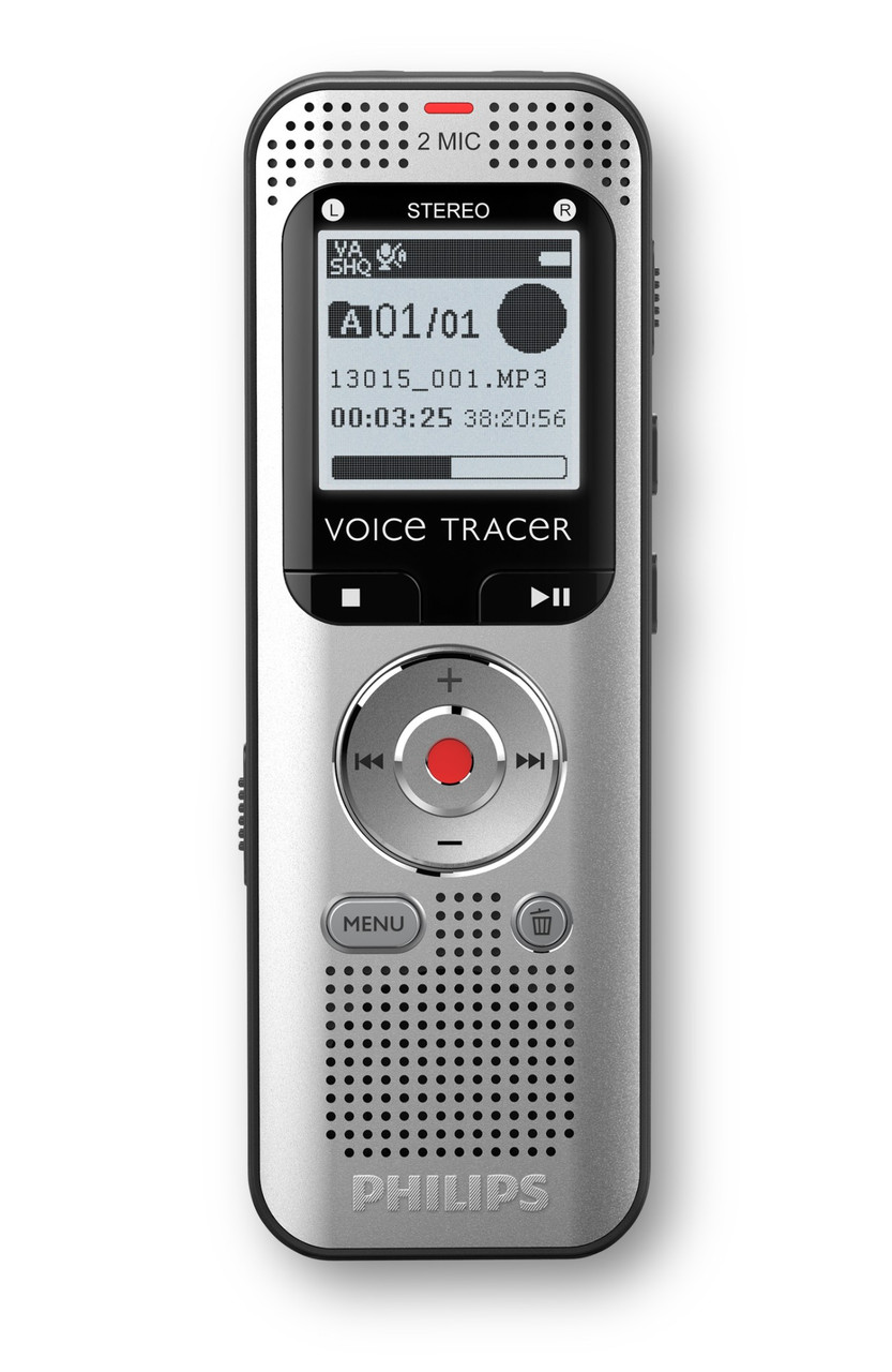 Philips Voice Tracer DVT2015 dictaphone Internal memory & flash card Silver , DVT2015