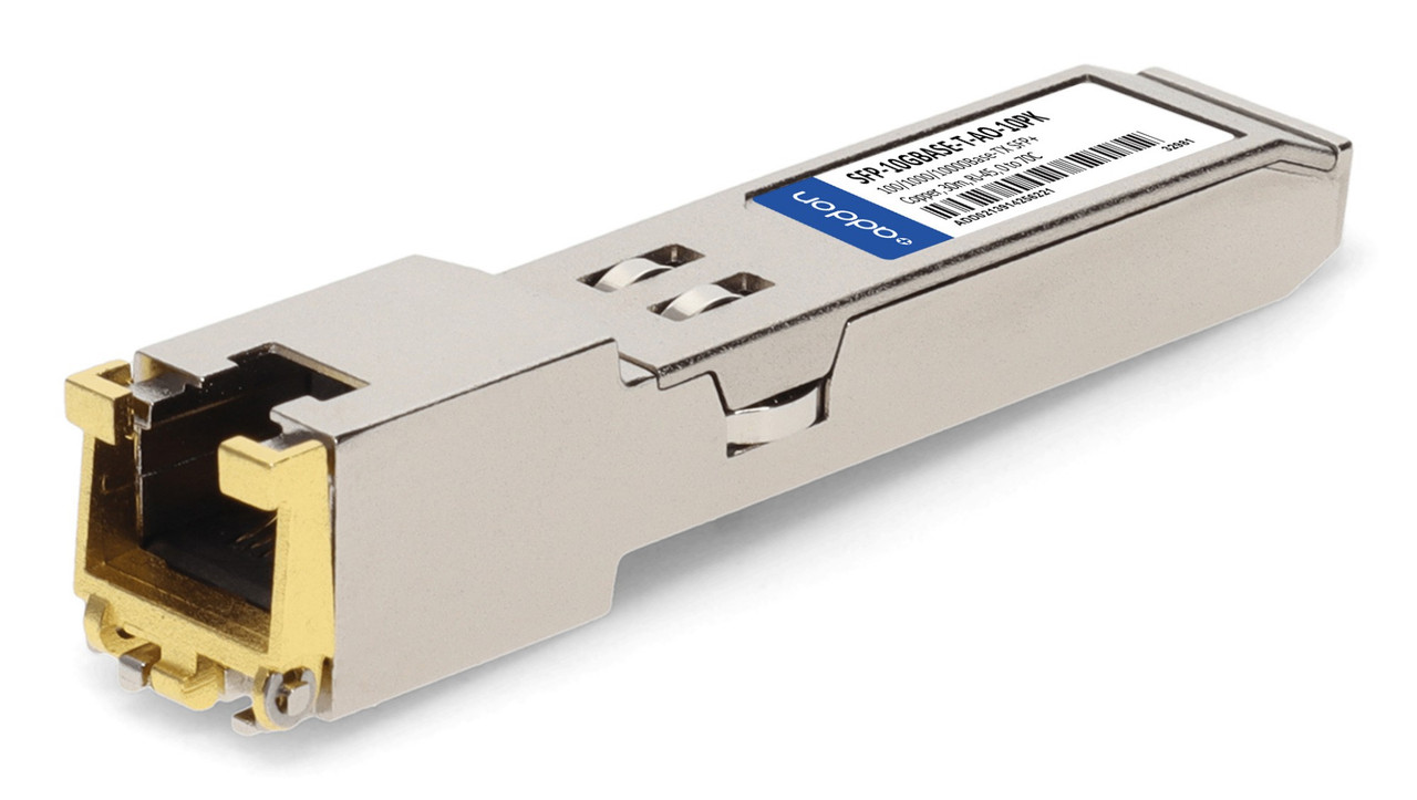 AddOn Networks SFP-10GBASE-T-AO-10PK network transceiver module Copper 10000 Mbit/s SFP+ , SFP-10GBASE-T-AO-10P