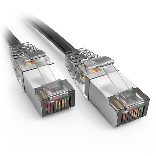 Accortec C6AS28MB-K1-ACC networking cable Black 12" (0.305 m) Cat6a U/FTP (STP) , C6AS28MB-K1-ACC