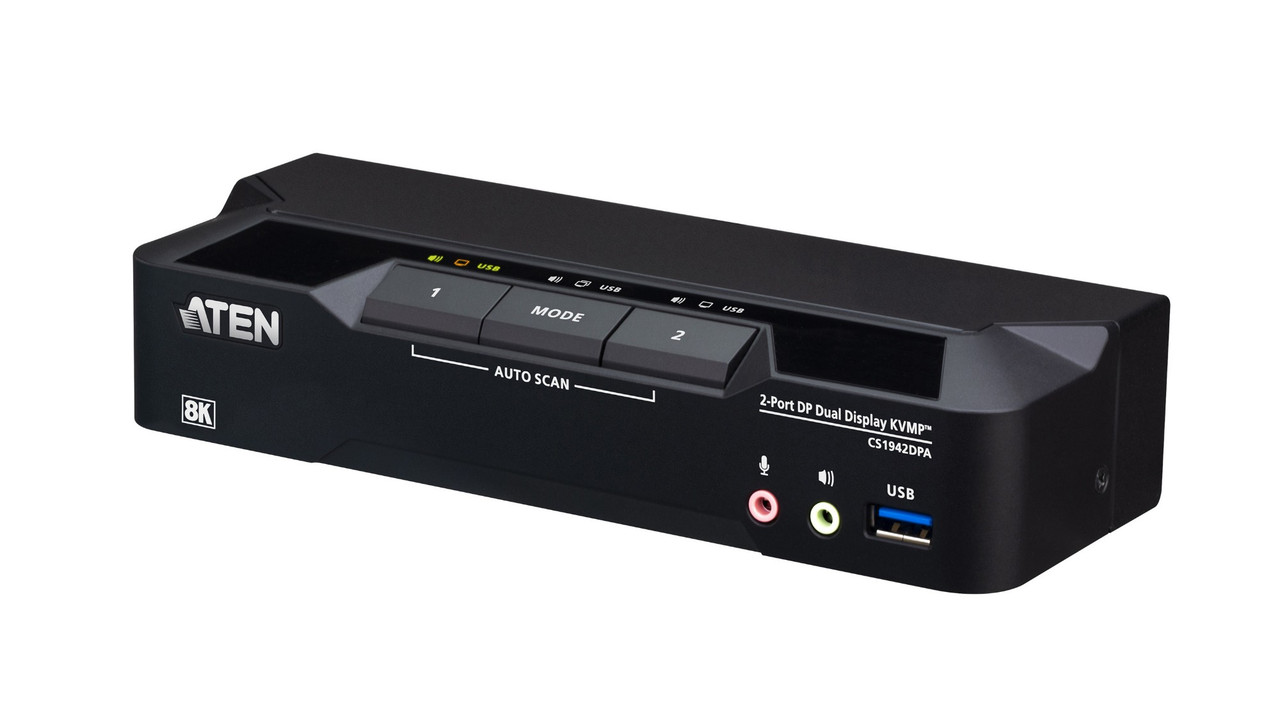 ATEN CS1942DPA-AT-G KVM switch Black , CS1942DPA