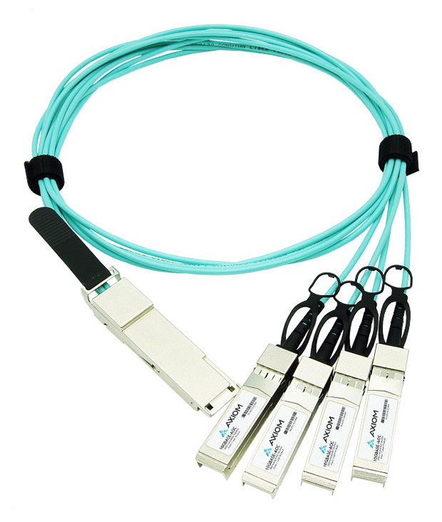Axiom QDD-4X100G-AOC-5M-AX InfiniBand/fibre optic cable 196.9" (5 m) QSFP-DD 4x QSFP56 Aqua color , QDD-4X100G-AOC-5M-AX