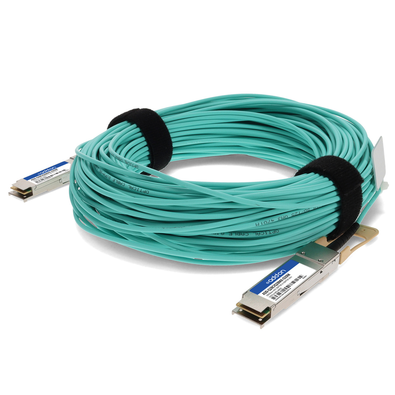 AddOn Networks ADD-Q28CIQ28MX-O20M InfiniBand/fibre optic cable 787.4" (20 m) QSFP28 AOC Aqua color , ADD-Q28CIQ28MX-O20M