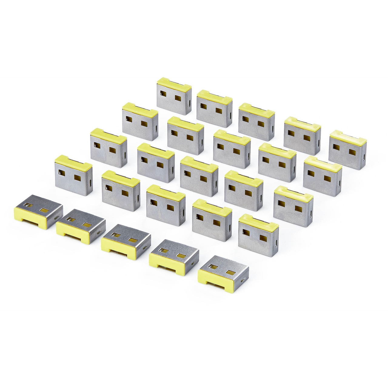 StarTech.com 25P-USB-A-BLOCKER port blocker USB Type-A Silver, Green Plastic 25 pc(s) , 25P-USB-A-BLOCKER
