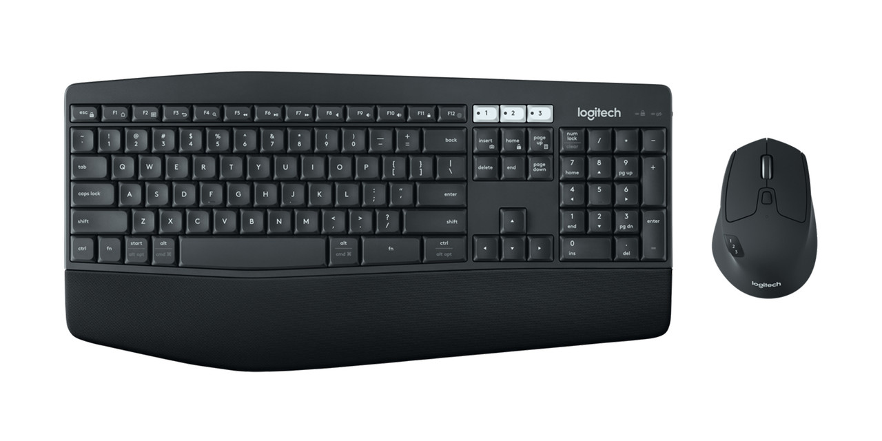 Logitech MK850 Performance keyboard Mouse included Office RF Wireless + Bluetooth French Black, White - 920-008220 , 920-008220