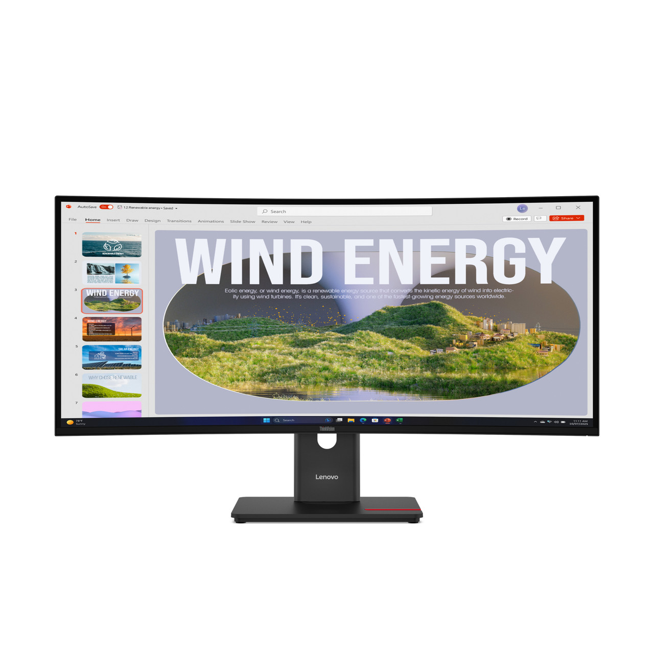 Lenovo ThinkVision T34WD-40 computer monitor 34" 3440 x 1440 pixels LED Black - 64AEGAR1US , 64AEGAR1US