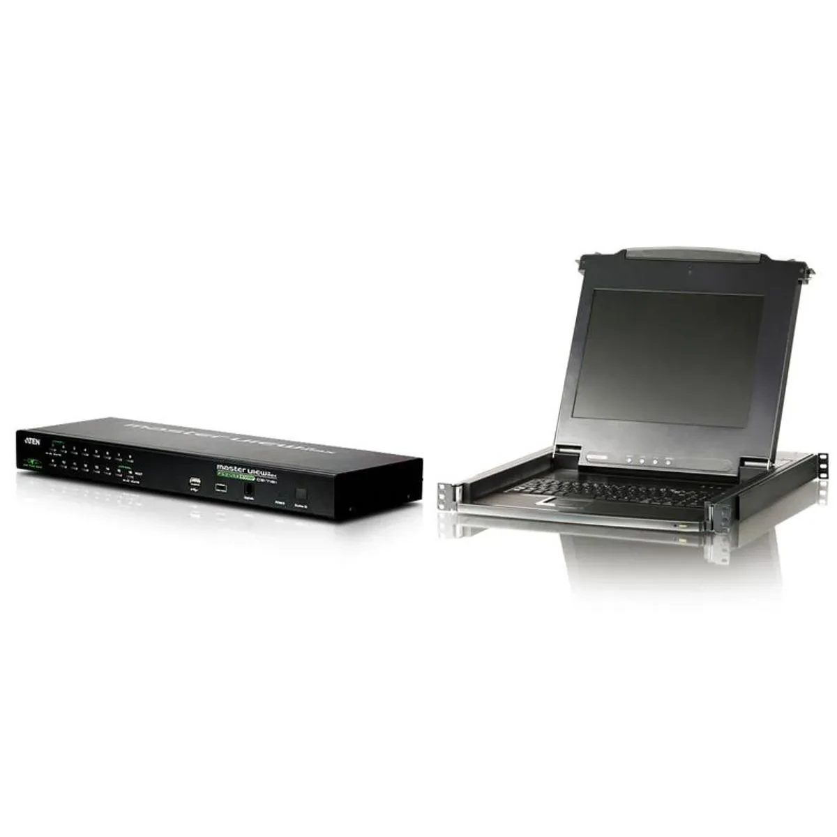 CL1000M |ATEN CL1000M 17" Single-Rail LCD KVM Console, PS/2-USB, VGA