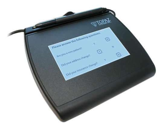 T-LBK755SE-BHSB-R |Topaz Systems , SIGNATUREGEM LCD 4X3 (DUAL SERIAL/HID USB - SE VERSION) ELECTRONIC SIGNATURE PAD, WITH SOFTWARE, 3-YEAR FACTORY WARRANTY - T-LBK755SE-BHSB-R