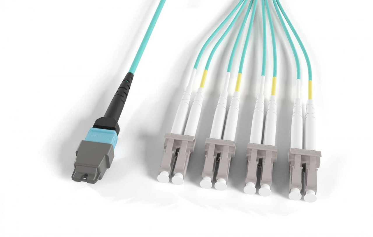 MTPFLC20MX8OM4-ENC |eNet Components MTP (F) OM4 AQUA MMF 20M - 8X LC SIMPLEX fiber optic cable - MTPFLC20MX8OM4-ENC