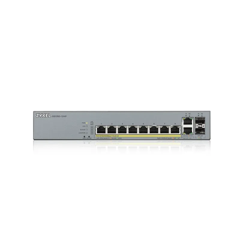GS1350-12HP |Zyxel 8 Port Gig PoEPlus Switch - GS1350-12HP