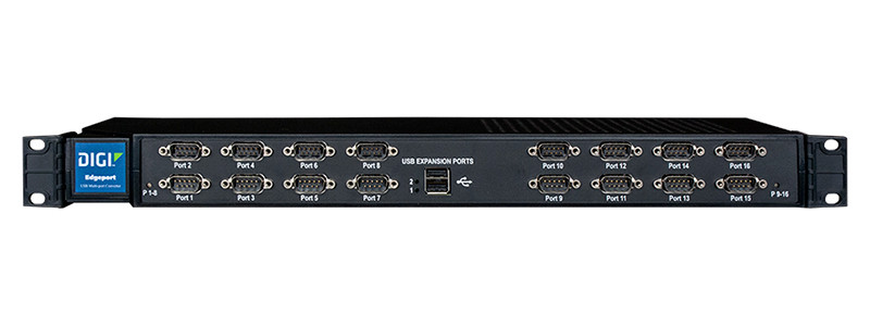 EP-USB-216 |Digi DIGI, EDGEPORT/216 2-USB 16 SERIAL PORT, DB-9 RACK MOUNTABLE USB CONVERTER W/RECESSED 19" RACK BRACKET OPTION (INCLUDES 5V3A CENTER NEGATIVE WALL MOUNT POWER SUPPLY W/ INTERNATIONAL POWER PLUGS AND 1 - EP-USB-216