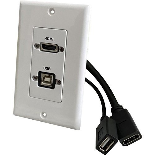 WPD-HUB1-AW |Comprehensive HDMI AND USB-B 2.0 SG WALLPLATE - WPD-HUB1-AW