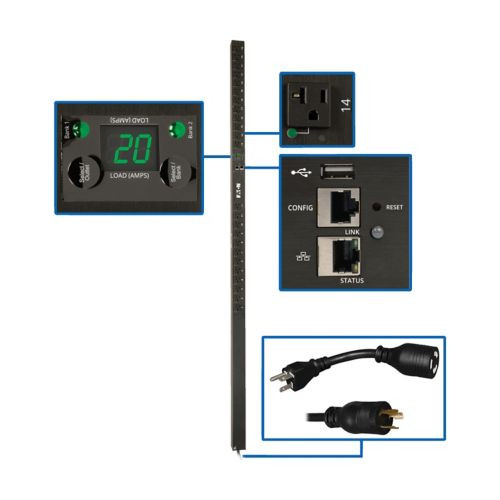 PDUMVR20NETLX |Eaton PDU Switched 120V 20A 24 5 15 - PDUMVR20NETLX