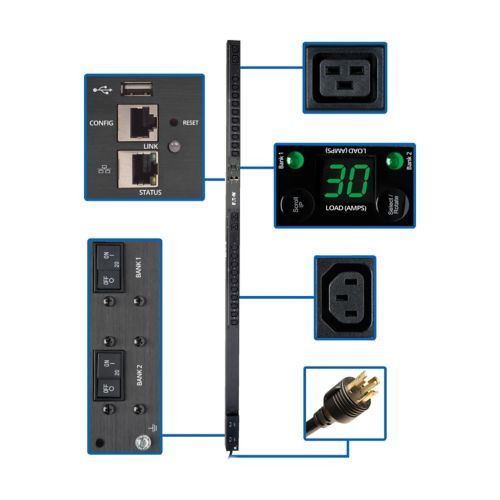 PDUMNV30HVLX |Eaton PDU Monitored LX 20 C13 4 C19 - PDUMNV30HVLX