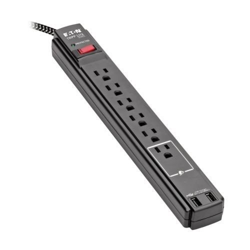 TLP610BUAM |Eaton SURGE PROTECTOR 6 OUTLET 2 USB - TLP610BUAM